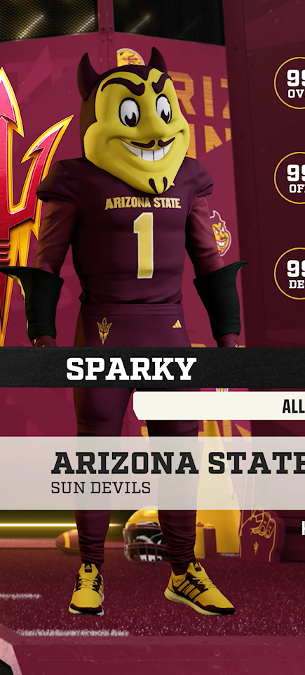 Sparky, the Arizona State Sun Devils mascot