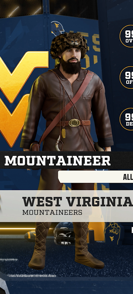 Mountaineer, the West Virginia Mountaineers mascot