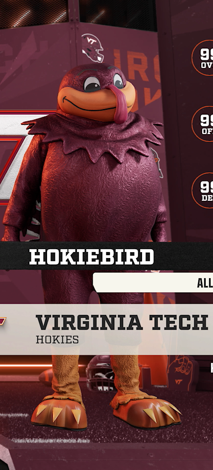 Hokiebird, the Virginia Tech Hokies mascot