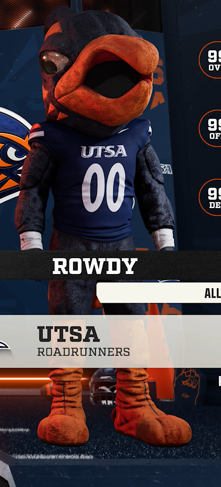 Rowdy, the UTSA Roadrunners mascot