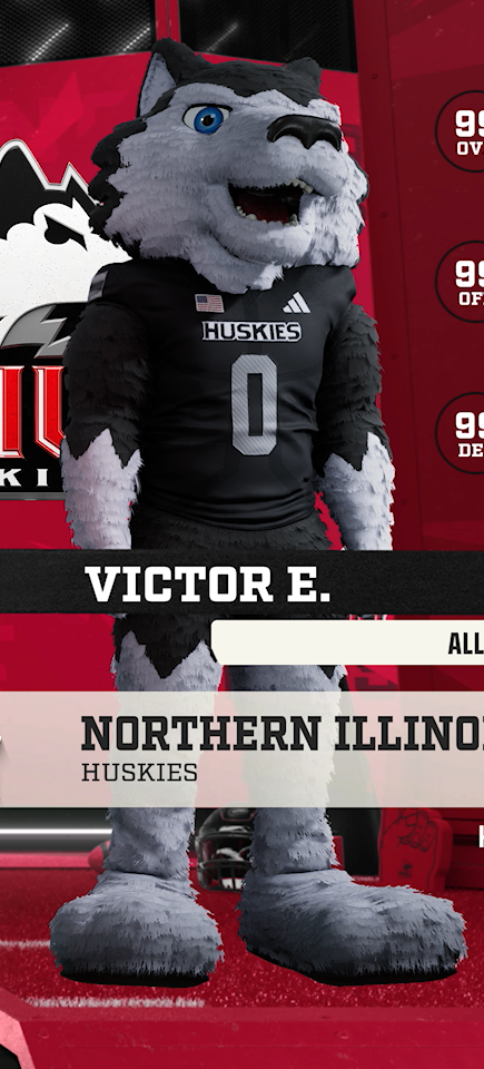Victor E, the Northern Illinois Huskies mascot