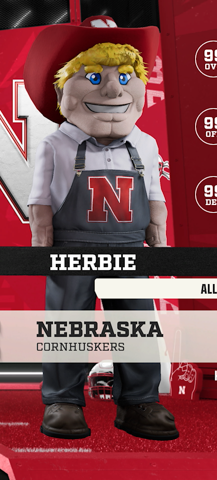 Herbie, the Nebraska Cornhuskers mascot
