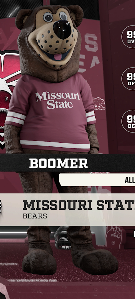 Boomer, the Missouri State Bears mascot