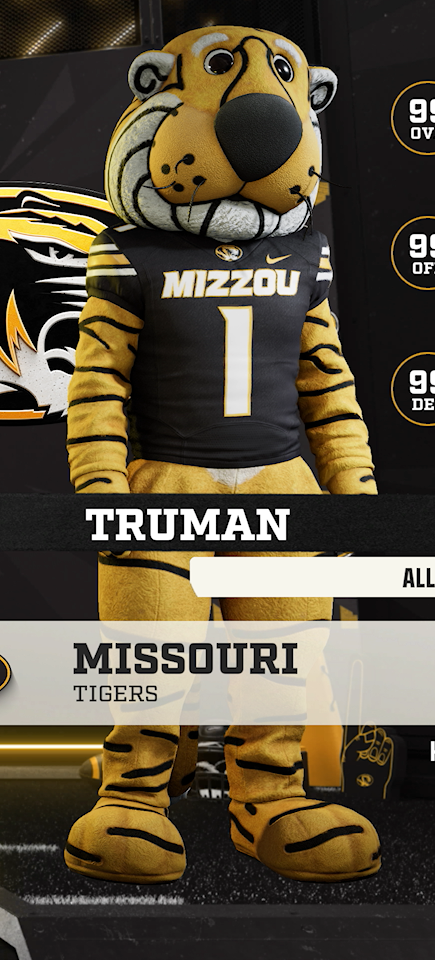 Truman, the Missouri Tigers mascot