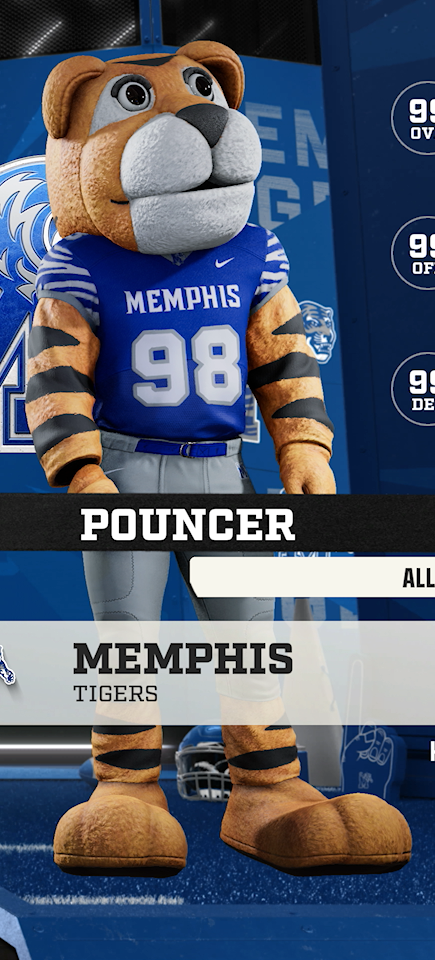 Pouncer, the Memphis Tigers mascot