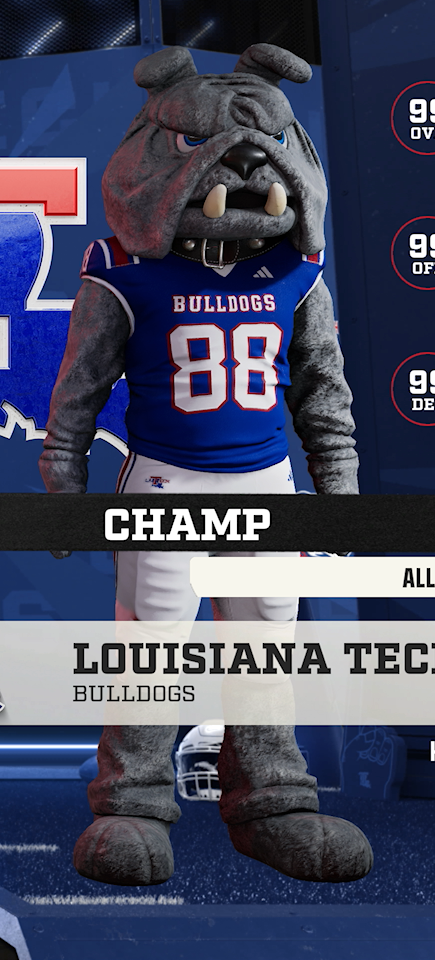 Champ, the Louisiana Tech Bulldogs mascot