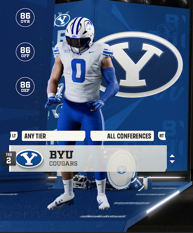 BYU team card — Tier 2