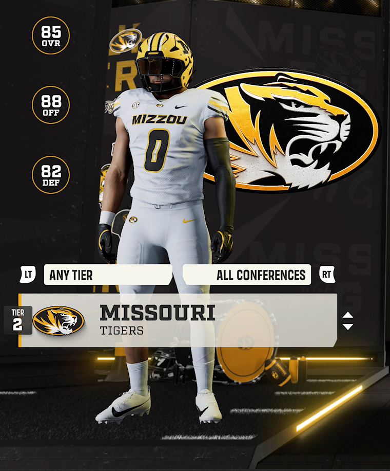 Missouri team card — Tier 2