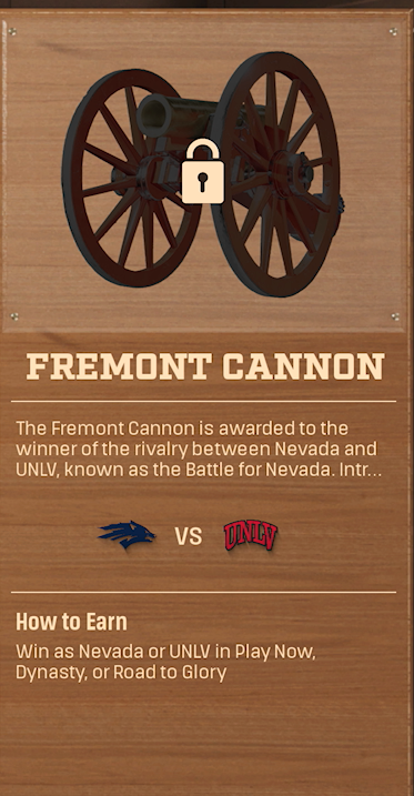 Fremont Cannon rivalry trophy card