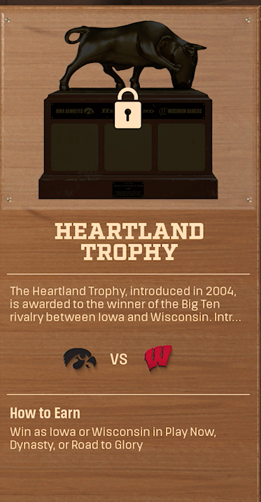 Heartland Trophy rivalry trophy card
