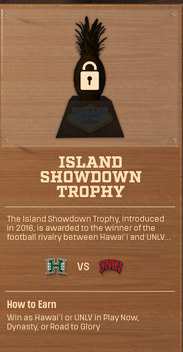 ISLAND SHOWDOWN TROPHY rivalry trophy card