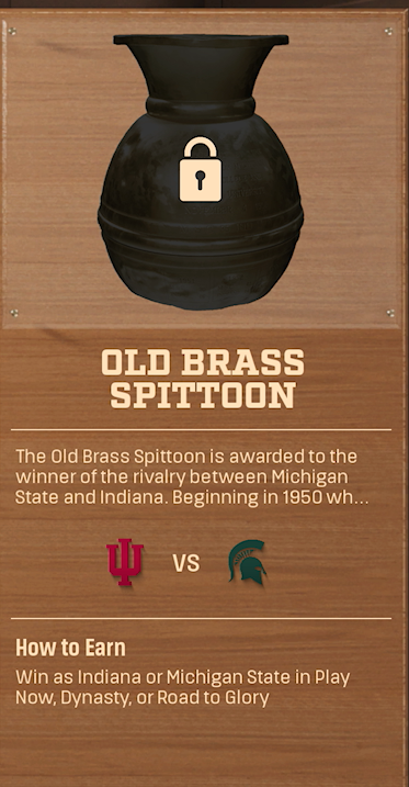 Old Brass Spittoon rivalry trophy card