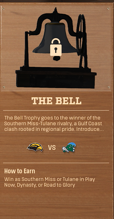 The Bell rivalry trophy card