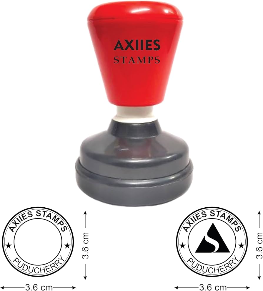 Self Ink/Pre Ink Round Stamp Customized Rubber Seal (Medium)