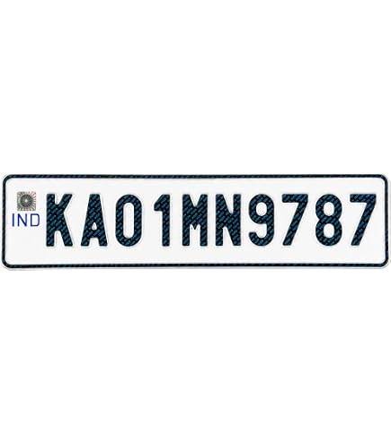 Single Car Number Plate (for Set Choose Quantity 2 in the Cart), Non-HSRP, No Barcode Serial Number.