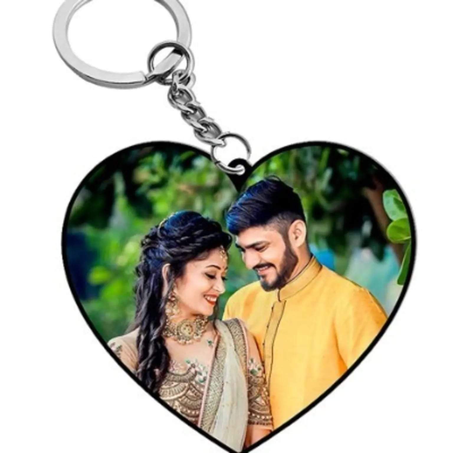 Personalized Square Photo MDF Keychain