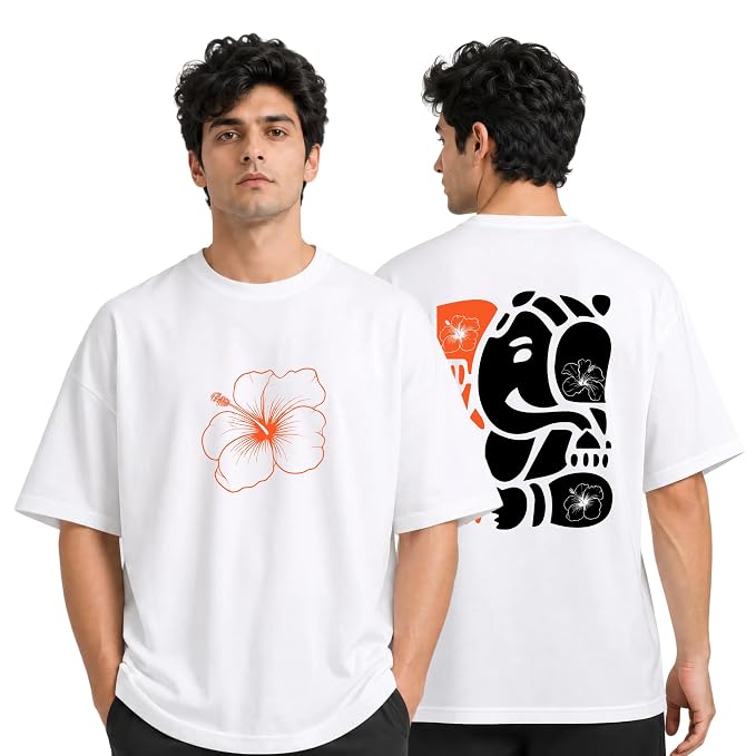 Caseria Men's Cotton Printed T-Shirt -Shree Ganpati | 100% Cotton | Half Sleeves | Regular Fit | Printed | Round Neck | Graphic T Shirt