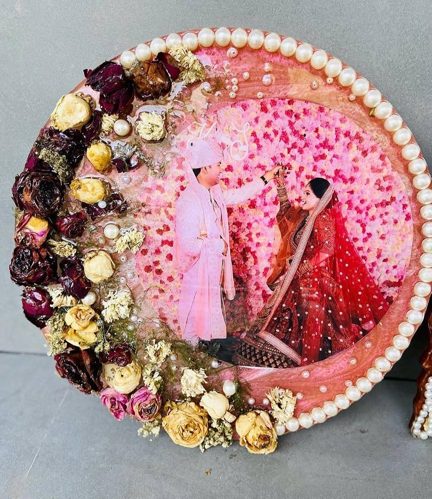 Customized Wedding Varamala Preservation Resin Frame Size: 12 ร 18 Inches