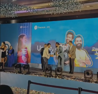 Pearson PTE Best Partner Award Presented by Vicky Kaushal