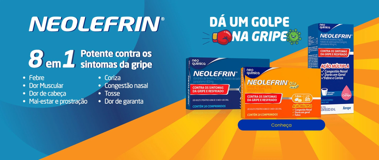 Neolefrin Neo Química – 8 em 1 contra os sintomas da gripe
