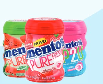 Goma de Mascar Mentos 56 g 28un Up2u Garrafa