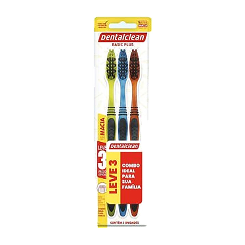 Escova Dentalclean Basic Plus 3 unidades Mc