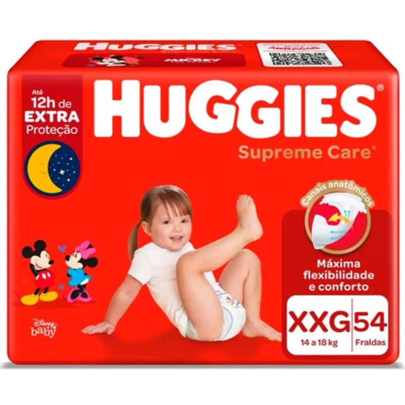 Fralda Huggies Supreme Hiper 54 unidades Xxg