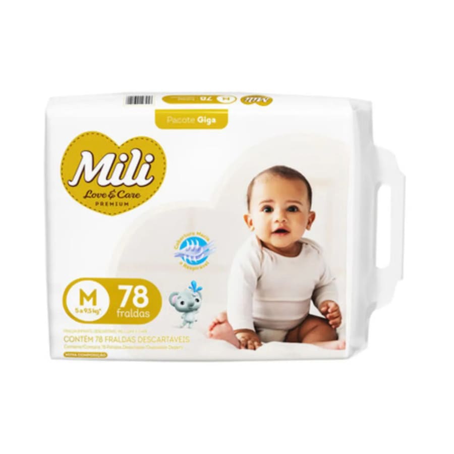 Fralda MILI Love & Care Giga XXG, XG, GD, MD
