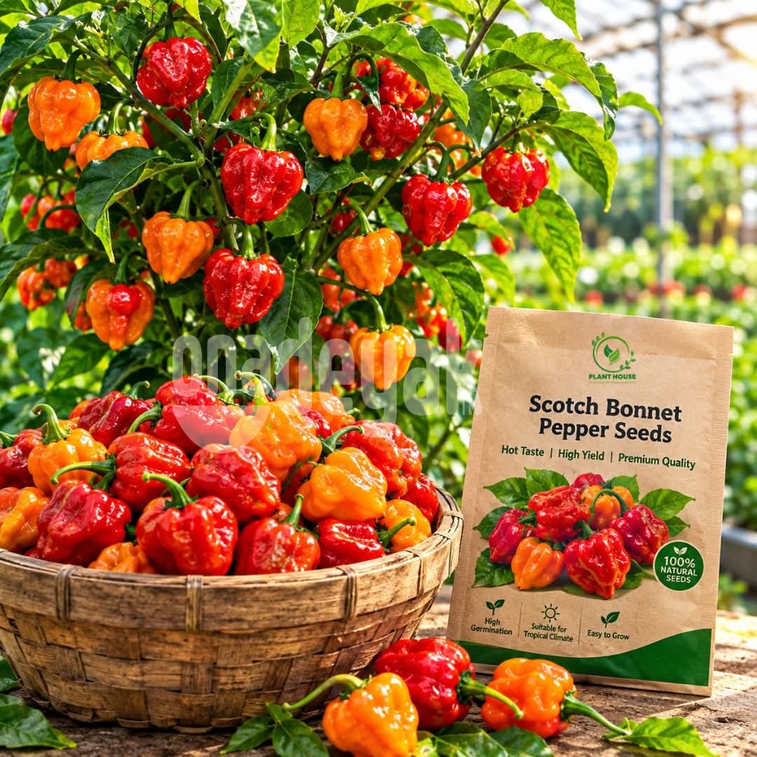 Scotch Bonnet Dark Green - බීජ 100+