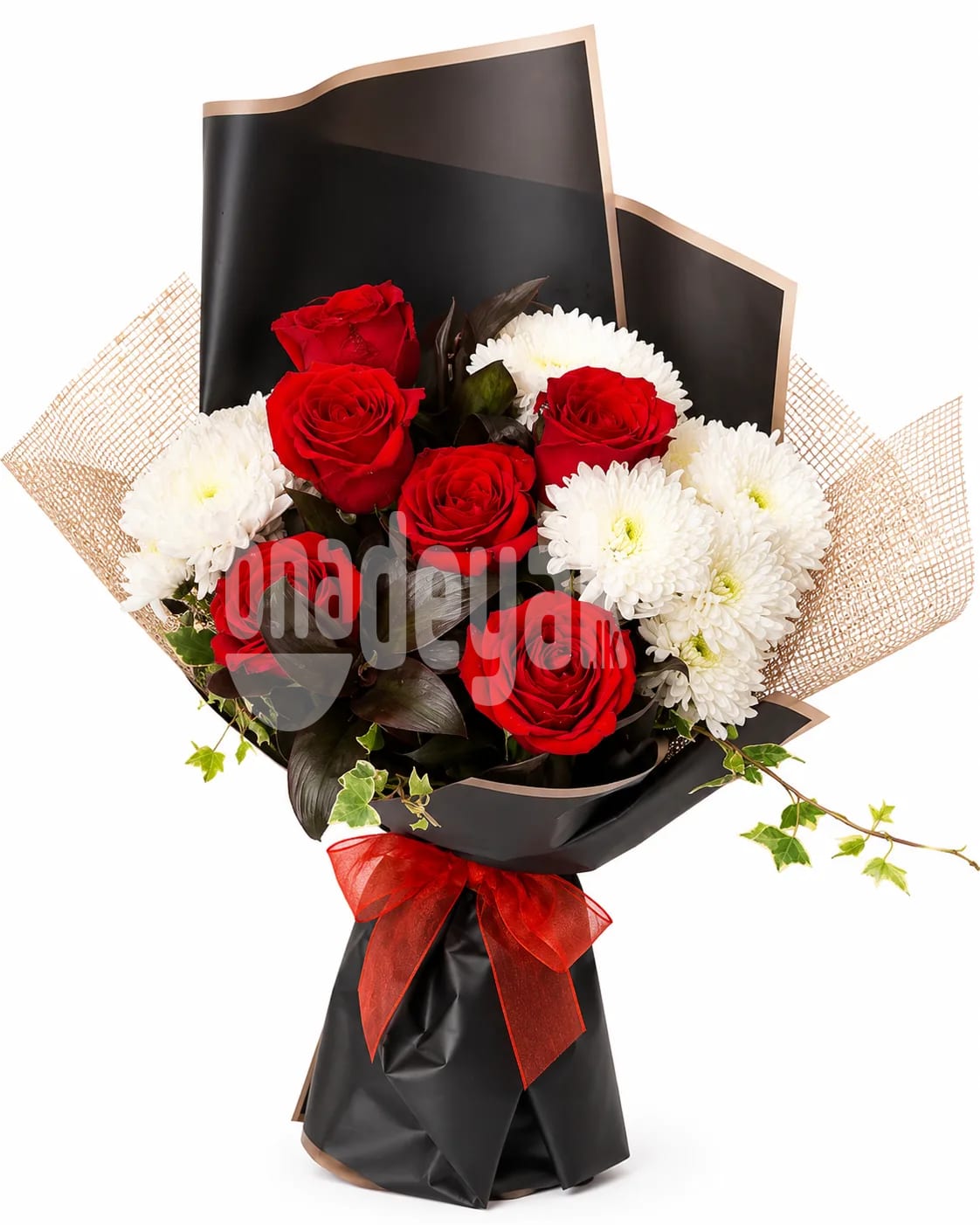 Romantic Red & White Flower Bouquets