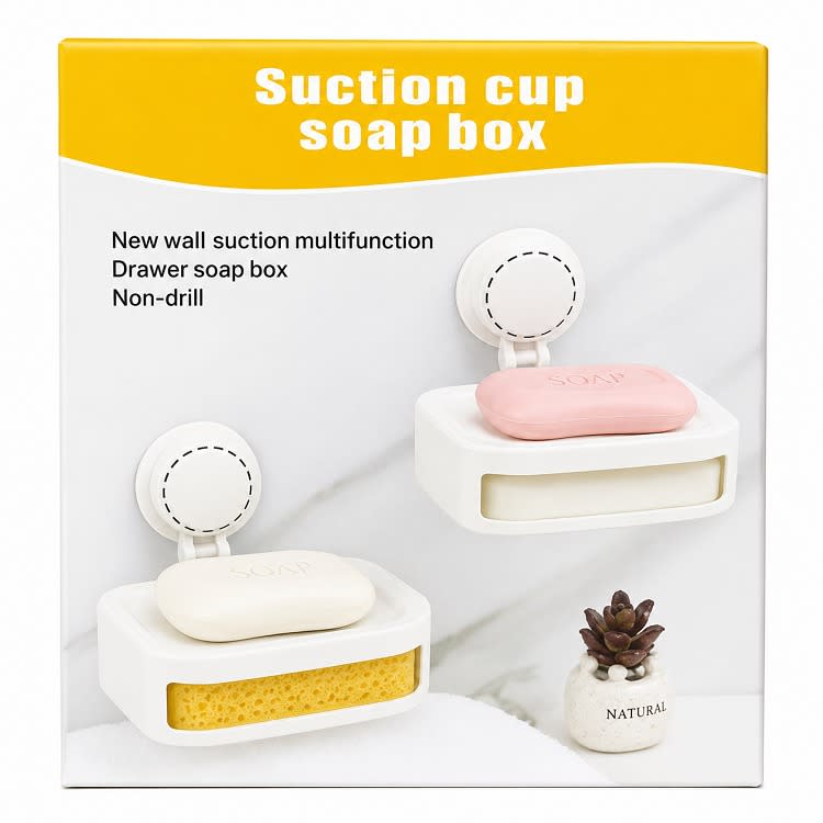 Wall Mounted Suction Cup Soap Box 1