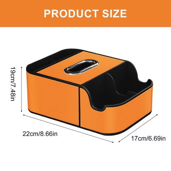 Car Storage Box With Tissue Holder 2