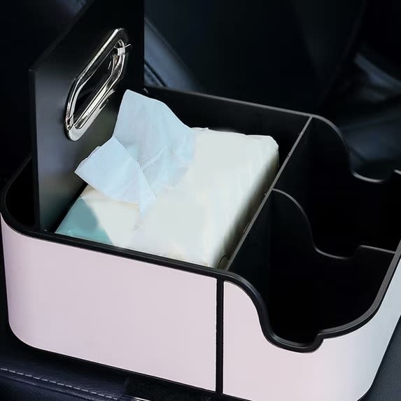 Car Storage Box With Tissue Holder 3