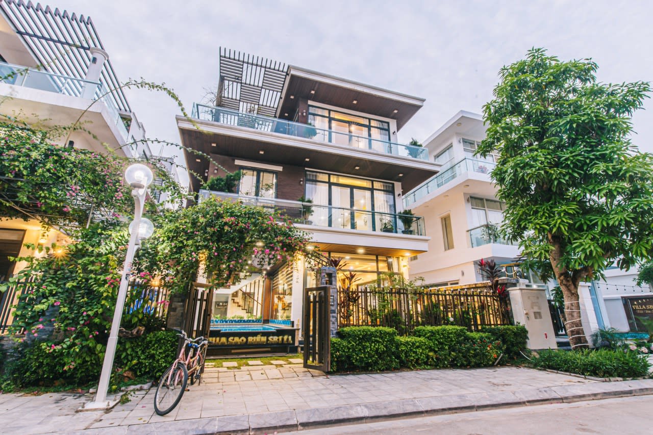 Mặt tiền Villa Sao Biển SB111 trong quần thể FLC Sầm Sơn