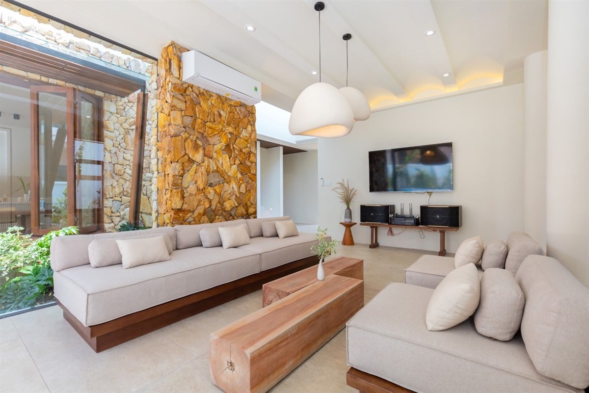 Khu sinh hoạt trong villa S07 Aria Resort Vũng Tàu