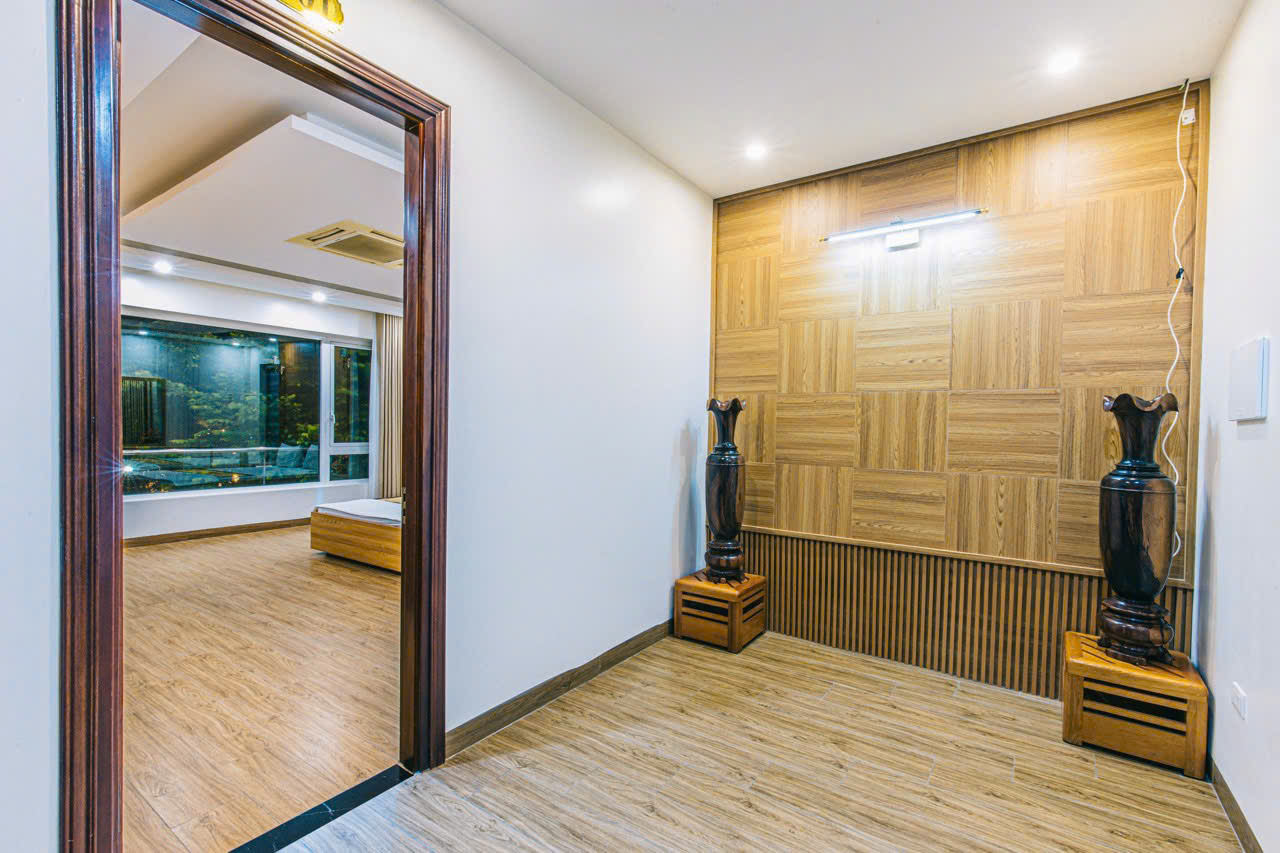 Phòng nghỉ villa NT25 cần giữ sạch khi có thú cưng