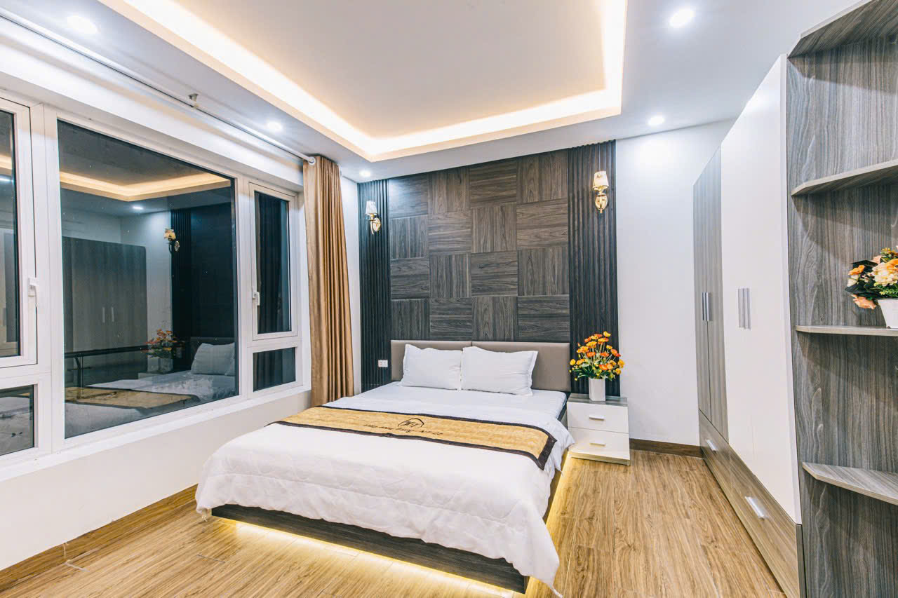 Không gian nghỉ tại villa NT25 cho đoàn đông có thú cưng