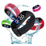 Relógio m4 digital led A prova água Esportivo feminino masculino Unissex