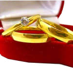 aliança lisa feminino masculino anel 100% Moeda Antiga  4mm casamento noivado cor de ouro 18k