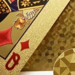 Conjunto Baralho Cartão De Jogo Dourado 24k Prova D'água Promoção