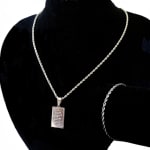 Corrente Masculina e Feminina Aço Inoxidável 316L Prata/Dourado Colar com Pingente Placa Tudo Posso