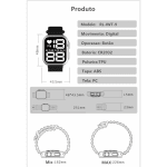 Relógio À Prova D'água LED Digital de Pulso Esportivo feminino Masculino Ultra9 Esporte Pulseira De Silicone