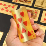Jogo De Cartas Baralho Cartão Black e Ouro 24k Para Jogos Truco Poker e Tabuleiro à Prova D'Água MT031 (CC) MT031-1 (E)