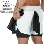 Shorts Masculino Ideal Para Treino, Corrida, Academia beach 2 em 1 Tecido Dryfit e Elastano
