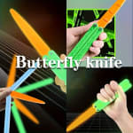 Canivete Borboleta de Treino 3D sem Corte, Brinquedo de Habilidade e Giro Antiestresse