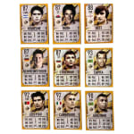 Kit 200 Cards Figurinhas FIFA ICONS 50 Pacotinhos Jogadores Lendas Do Futebol Cartas de Bater Bafô