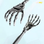 Coçador Regulável Para Costa Metal Caveira Emborrachado Unitário ou Kit c/3  25~58cm