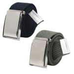 Kit 2 Cinto Masculino De Lona Gorgurão Fivela Americana Ajustável Alta Qualidade