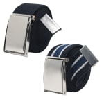Kit 2 Cinto Masculino De Lona Gorgurão Fivela Americana Ajustável Alta Qualidade