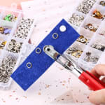 kit de Alicate Aplicador Para Botao De Metal De Pressao Roupa Bebe C/ 150 botões de roupas